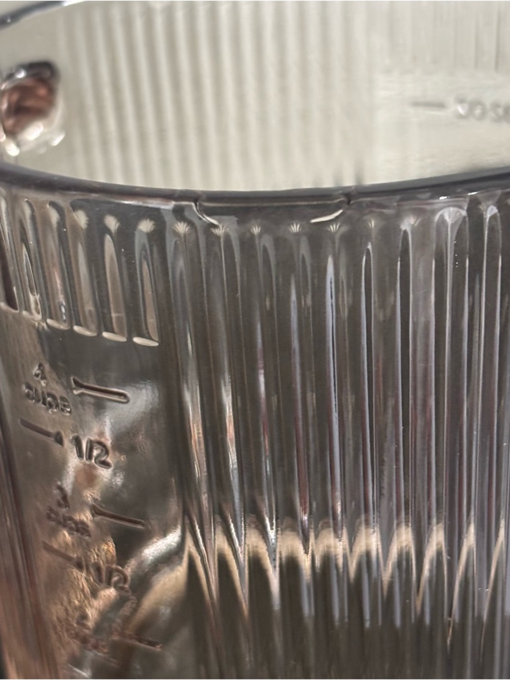 CWC Cook With Color Glass Measuring Cup 33oz ~ 4 Cups Brown Ribbed NEW - Picture 12 of 14